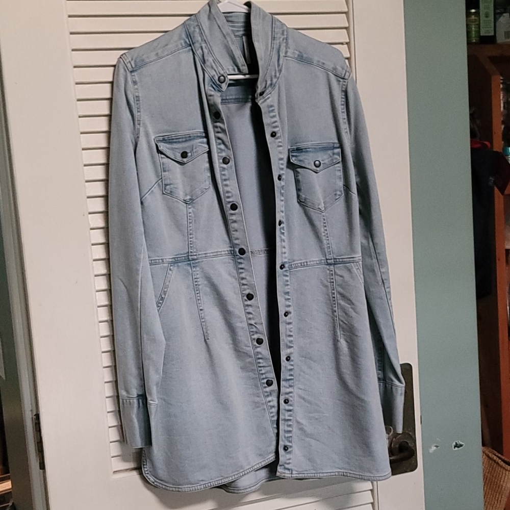 Free People Long Denim Jacket